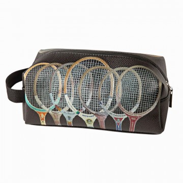 Toiletry Bag | Racquet Line Up | Black